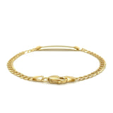 14k Yellow Gold Curb Link Style Children's ID Bracelet