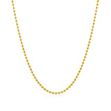 14k Yellow Gold Bead Chain 1.5mm