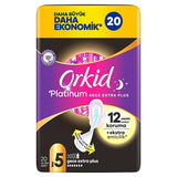 Orkid Platinum Gece Ekstra Plus (Boy 5) - Overnight Hygienic Pads for Women, Extra Absorbent & Comfortable Menstrual Protection