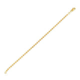 Moon Cut Bead Chain Bracelet in 14k Yellow Gold  (3.00 mm)