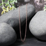 14k Rose Gold Diamond Cut Cable Link Chain 1.3mm