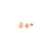 14k Rose Gold Classic Round Shape Stud Earrings (6.0 mm)
