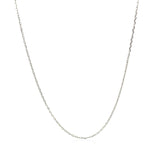 18k White Gold Diamond Cut Cable Link Chain (0.75 mm)