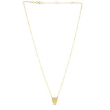 14k Yellow Gold Panther Head Necklace