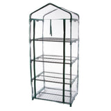 Durable 4-Tier Plant Stand Greenhouse with Zippered PVC Cover