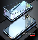 Samsung Galaxy Note 20 Tempered Glass Built-in Magnet Metal Bumper Case