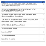 APOLLO TOOLS - DT0004-50 Piece ¼” Drive Socket Set