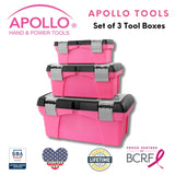 3 Piece Tool Box - Pink - DT5005P