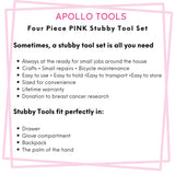 Four Piece Stubby Tool Set - Pink- DT0240P