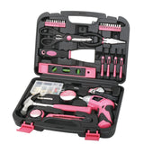 135 Piece Household Tool Kit Pink with Pivoting Dual-Angle 3.6 Volt Lithium-Ion Cordless Screwdriver - DT0773N1