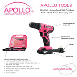 10.8 Volt Lithium-Ion Cordless Drill with 30 Piece Accessory Set PINK - DT4937P
