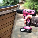 10.8 Volt Lithium-Ion Cordless Drill with 30 Piece Accessory Set PINK - DT4937P