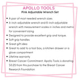 2 Adjustable Wrenches - Pink - DT5007P