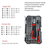 55 Piece Metric Tool Set with Ratcheting Bit Driver, Precision Bit Driver and Bit Assortment - DT5024