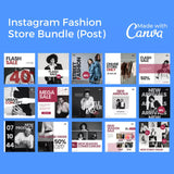 Downloadable Instagram Fashion Store 100 Pages Bundle