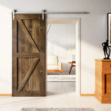 Classic Single Barn Door Kit | Brushed Nickel Hardware