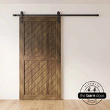 Slanted Single Barn Door Kit | Black Hardware