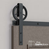 Wagon Wheel Heavy Duty Sliding Barn Door Hardware Kit