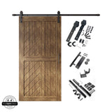 Fishbone Single Barn Door Kit | Black Hardware