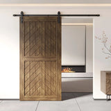 Pine Wood Fishbone Modern DIY Barn Door