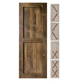 Classic Single Bypass 2 Door Barn Door Kit | Black Hardware