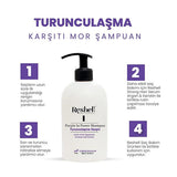 Reshell Purple In Power Anti-Brass Purple Shampoo: Neutralize Orange Tones for Blonde, Grey & Highlighted Hair (500ml)