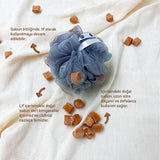 Balmy: All-In-One Woody Scented Soap Infused Bath Sponge for Men - Exfoliating, Convenient, Travel-Friendly Body Scrubber