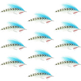 Lefty's Deceiver Saltwater Streamer - Blue/White/Grizzly - 12 Flies Size 1/0