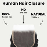 Deep Wave 5x5 HD Lace Human Hair Closure