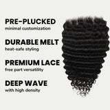 Deep Wave 6x6 HD Lace Human Hair Closure