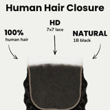 Deep Wave 7x7 HD Lace Human Hair Closure