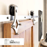 Diamond Brushed Nickel Single Track Barn Door Hardware Kit