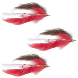 Dolly Llama Stinger Streamer Flies - 3 Natural and Salmon  Size 4