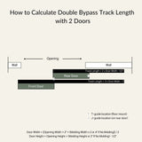 Double Track Bypass Barn Door Hardware Kit