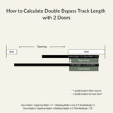 Double Track Bypass Barn Door Hardware Kit