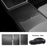 Dry Carbon Fiber Center Console Cover For Model Y Juniper / Model 3 Highland / Model YL