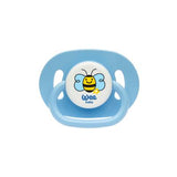 Wee Baby BPA-free Silicone Oval Pacifier for Babies 18+ Months - Smooth, Transparent, and Sterilizable