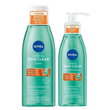 NIVEA Derma Skin Clear: Acne Face Wash & Pore Minimizing Toner Set | Deep Cleansing, Blemish Control, Dermatological Skincare