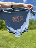 USA Daisy Oversized T-Shirt Romper