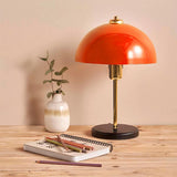 Homing Swiss Orange Gold Table Lamp, Metal & MDF, E27 Socket, Energy-Efficient LED Lighting