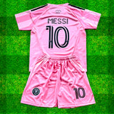 New Pink Lionel Messi Home Kids Soccer Jersey Pink Set of 2 | Toddler & Youth