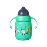 Tommee Tippee Baby Training Cup with Straw, 300ml Green Sippy Cup for Babies - Easy Drinking, Safe & Practical