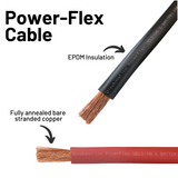 8 Gauge (AWG) Single Red Pure Copper Battery Cable Wire with Lug Connector Ring Terminals