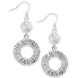 Charter Club Silver-Tone Open Circle Drop Earrings