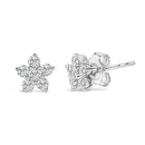 10K White Gold 1/2 Cttw Lab Grown Diamond Star Stud Earrings