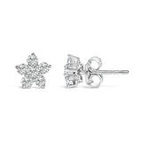 10K White Gold 1/2 Cttw Lab Grown Diamond Star Stud Earrings