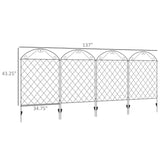 4 Pack Steel Foldable Fence Arch Trellis Panel Animal Barrier