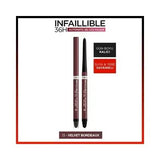 L'Oreal Paris Infaillable Automatic Gel Eyeliner - Velvet Bordeaux, Long-Lasting, Smudge-Proof Burgundy Eye Makeup