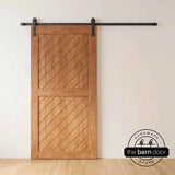 Slanted Single Barn Door Kit | Black Hardware
