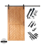 Fishbone Single Barn Door Kit | Black Hardware